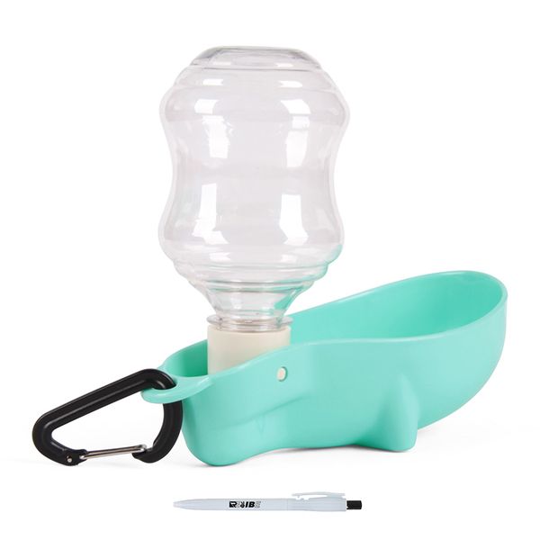 Assorted Colors Portable Pet Water Bottle + Dispenser Bowl With ReVibe Pen