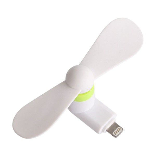 Portable Mini Fan For Mobile Phone With Lightning Interface - Black