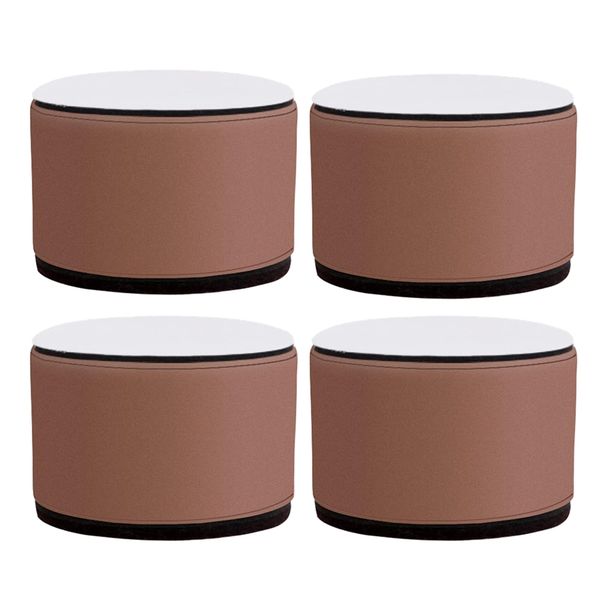 Decor Carbon Steel Self-Adhesive Brown Round Furniture Risers 4pcs - 5cm