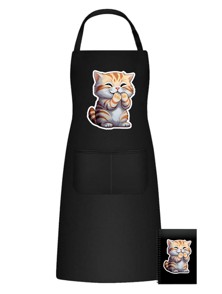 Kitten Cat 6 Kawaii Sticker Theme Aprons Birthday Christmas Gift 502 502