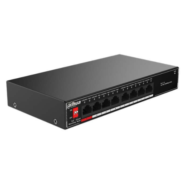 Dahua Switch Unmanaged 8 PoE 10/100 2-Port GB RJ45 96W