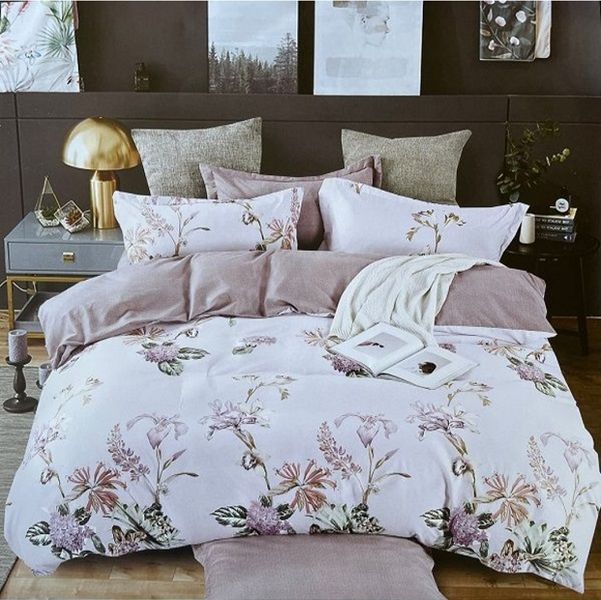 MUT Soft Touch Embellished Six Pc's Duvet Cover Set - Purple