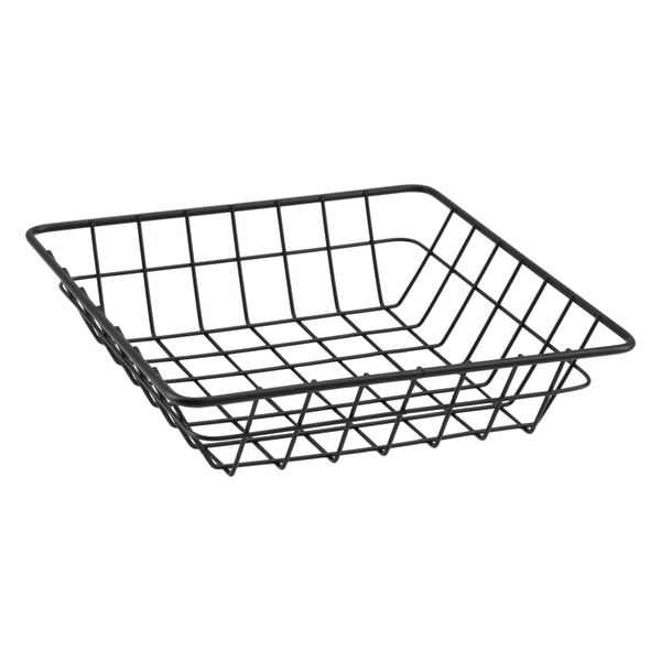Regent Catering Wire Serving Basket Square Powder Coated Black (20x20x5cm)