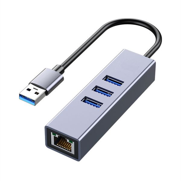 OUYLAF 3 Ports USB 3.0 HUB - USB to Rj45+Gigabit LAN