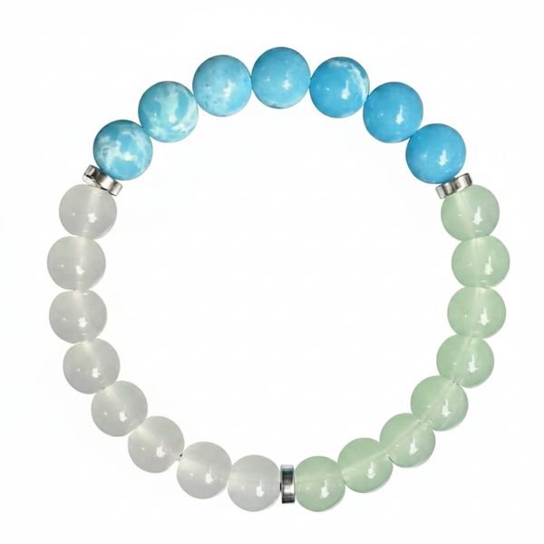 Friendship bracelet made of stone with natural beads, crystal stone bead