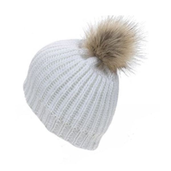Knitted Beanie Hat.Beige
