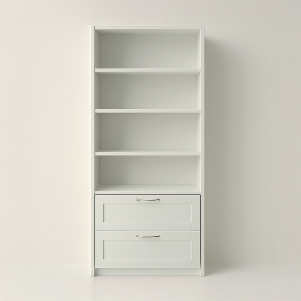 6-Tier Bookshelf with 2 Drawers - Storage Unit for Home &amp; Office