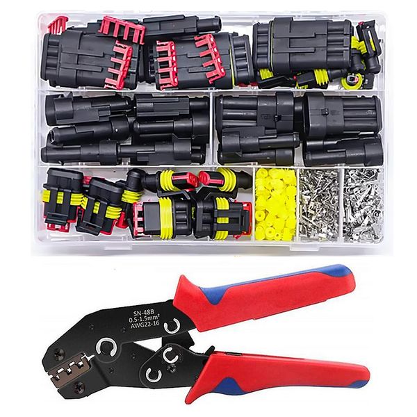 Tool DIY Multifunctional 352 Pieces Electric Terminal Connector Kit with Pliers