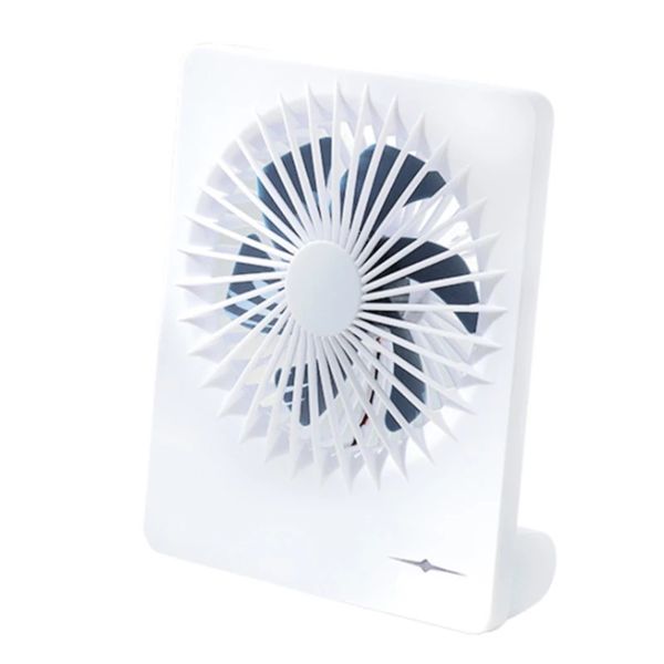 Portable Mini USB Rechargeable Personal Table Desk Fan - White