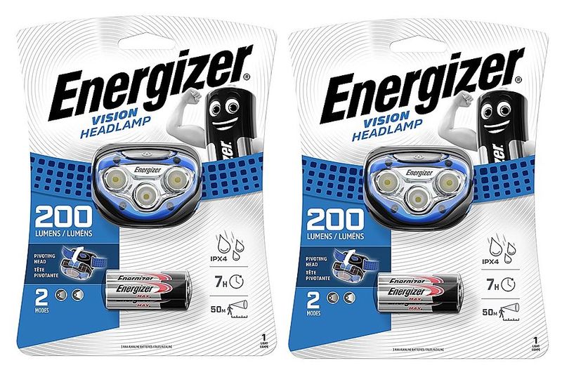 Energizer Vision Headlight (200 lumens) incl. 3x AAA - 2 Pack