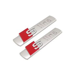 Audi S-Line Badge Set Gloss Silver (AD-SLINE-BADGE-GS) | Shop Today ...