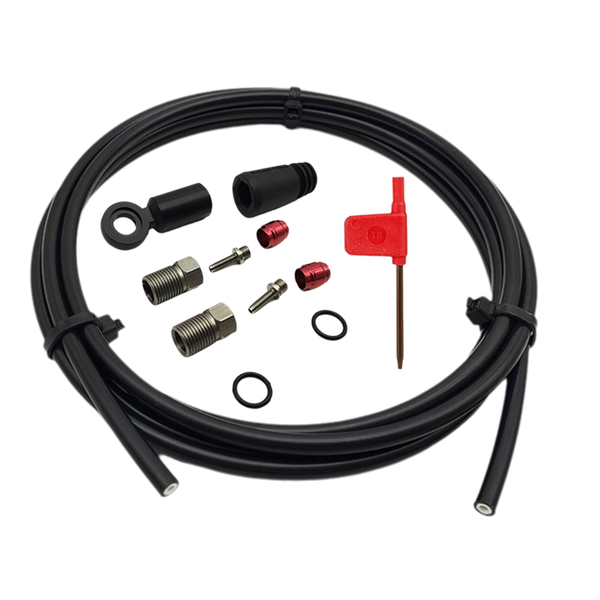 Bicycle 2 Meter Hydraulic Disc Brake Hose Kit for SRAM Flat Mount HRD Red