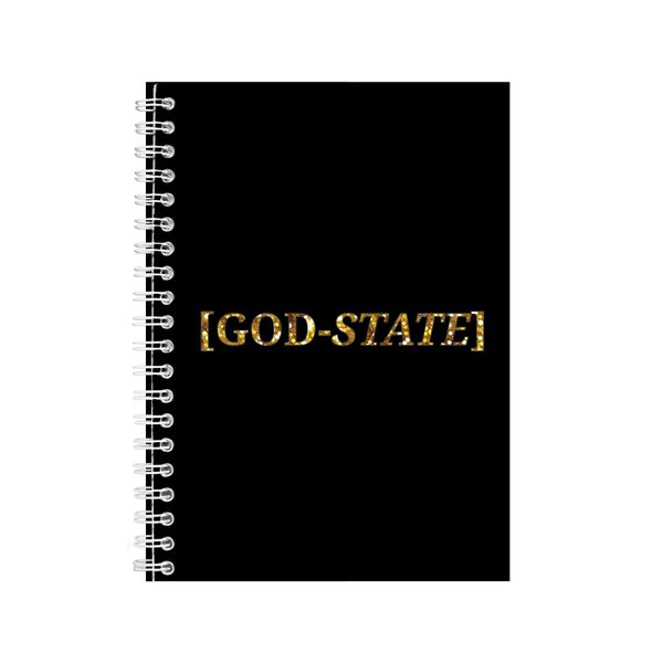 God state A5 Notebook Spiral Lined Motivational Sayings Graphic Notepad 248
