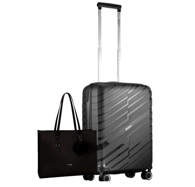 Travelwize Java Hard Shell Suitcase 55cm PP and 15.6" Ladies Laptop Bag