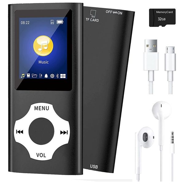 Mp3 Music Player With Bluetooth 5 0 Portable Hifi Music Player(Black)
