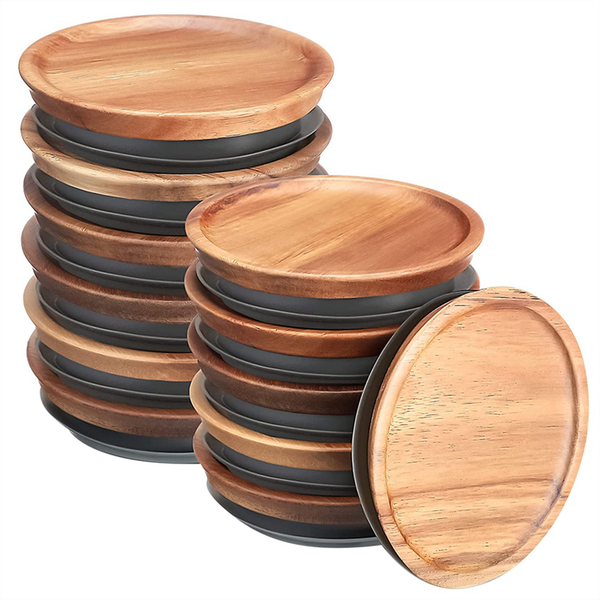 12Pcs 3 5 Inch Wide Mouth Mason Jar Lids With Airtight Silicone Seal