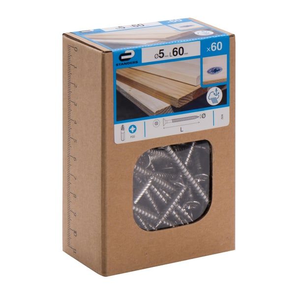 IV4 Chipboard Screw CS PZ Inox 316 / A4 5x60 60CB