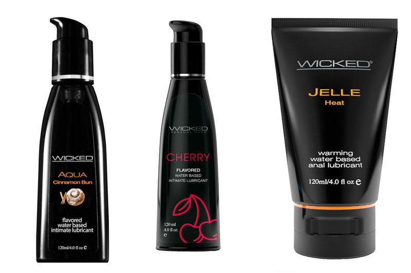 Wicked Adult Sensual Anal Jelle Heat w Cherry &amp; Cinnamon Bun Lube Lubricant