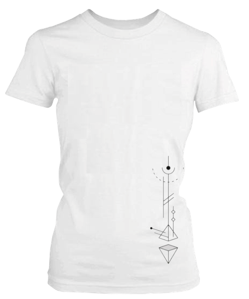 PepperSt Ladies White T-Shirt - Castro Pyramid