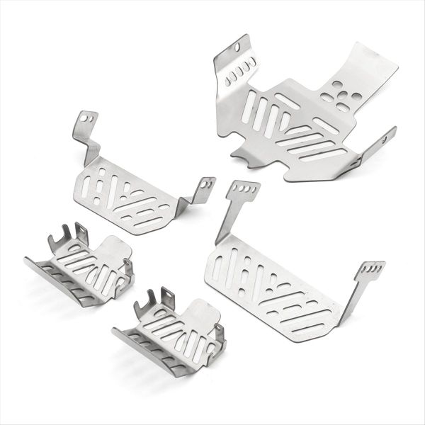 5Pcs Trx4 Stainless Steel Chassis Armor Skid Plate Anti-Skid