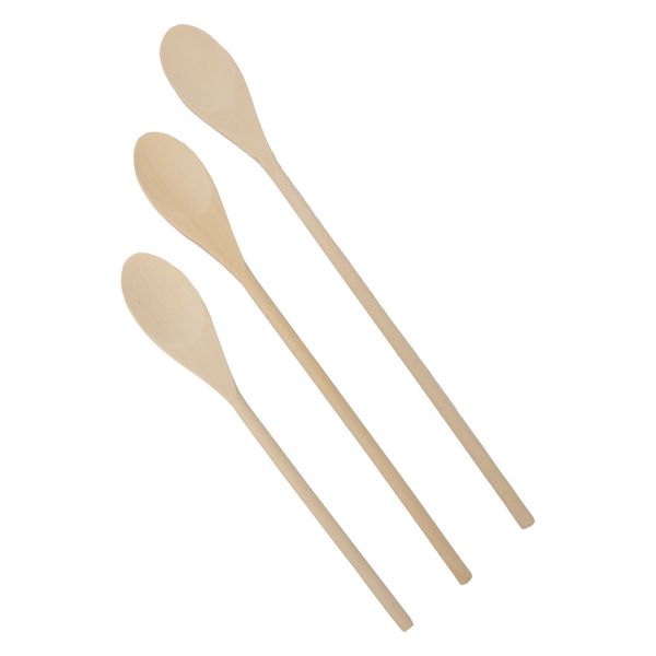 Regent Kitchenware Spoons 3Pcs Set Pine Wood - 250/305/350mm