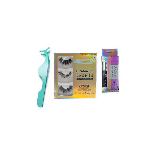 3 Pairs Ultra-Bestsellers #A&amp; Strip Lash Adhesive - Blue