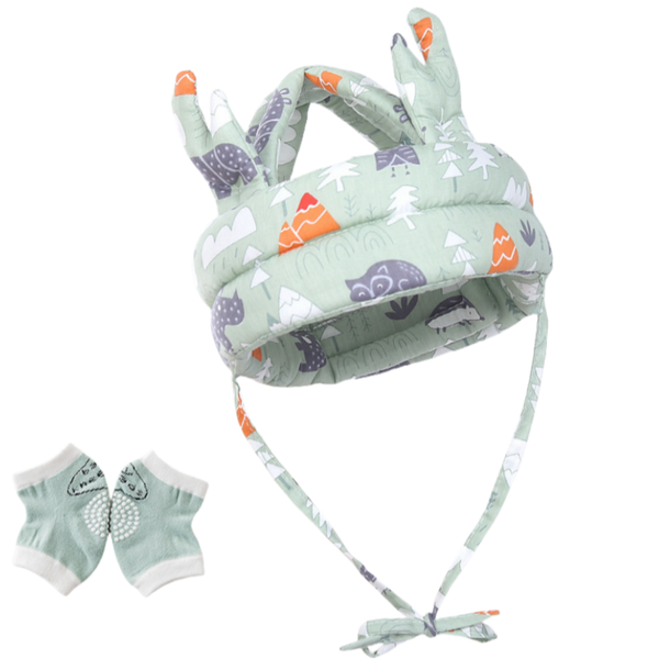 Baby Safety Head Protector Helmet &amp; Knee Pads for Toddler Crawling Walking
