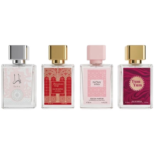 4 Pack Mystical Premium Eau De Parfum 30ml Gift Set for Her LongLasting EDP