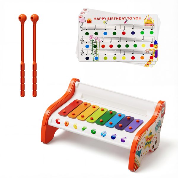 Toddler Xylophone Toy,Musical Instrument With 6 Song Sheet Music 2-8