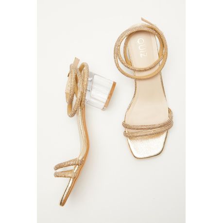 Quiz rose gold metallic on sale sandals