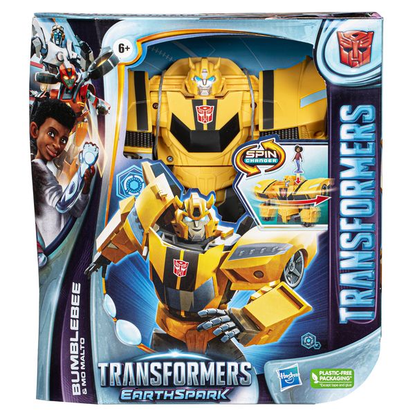 Transformers-20cm Earthspark Spin Changer Bumblebee