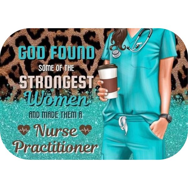 God Found Strong Women Nurse Printed Mouse Pad