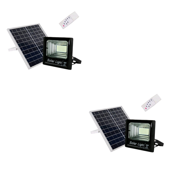 60W Solar Flood Light with Power Level Display EL-8840L - 2 Pack