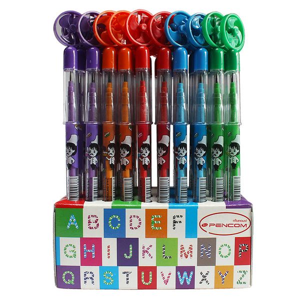 Pencom Fan Topper Non-sharpening Pencil with Leads (Box of 50)