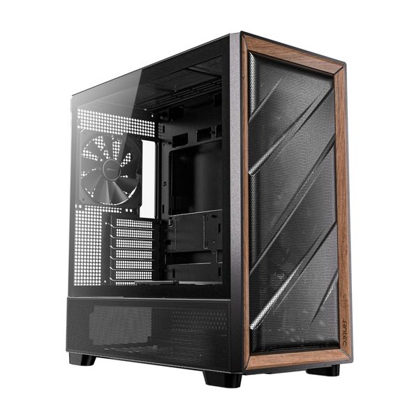 Antec Flux ATX Wood Mid Tower Gaming Chassis - Black