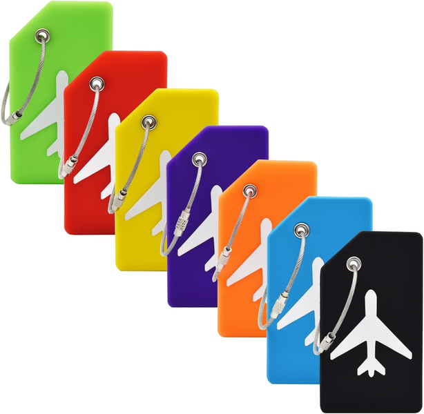 7 Pack Silicone Luggage Tag