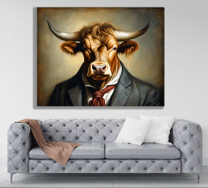 0116 Professor Bull Canvas Wall Art