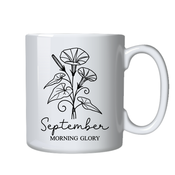 September Birth Month Flower Mug for Birthday or Christmas Gift