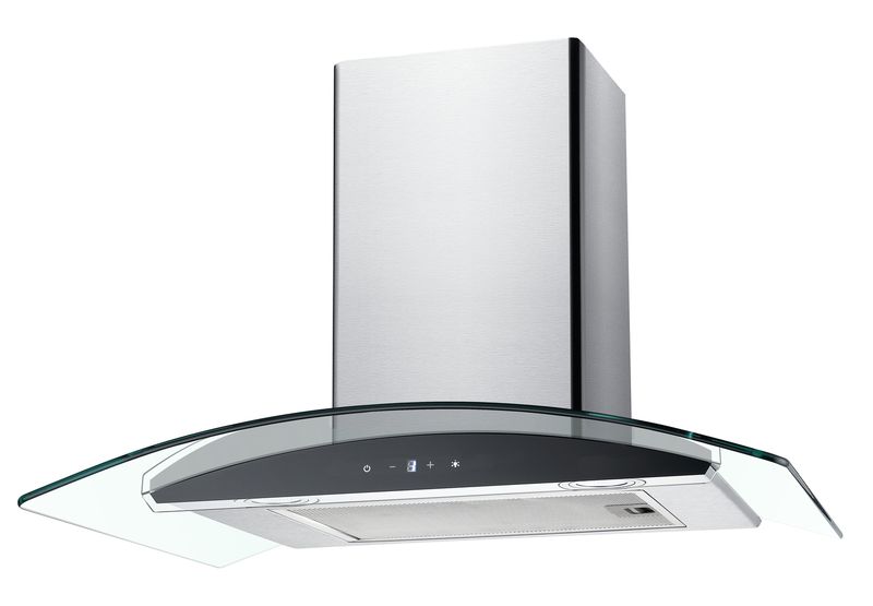Falco 60CM CURVED GLASS S/STEEL CHIMNEY EXTRACTOR