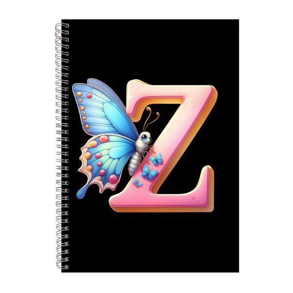 Butterfly Z A4 Notebook Spiral Lined Trendy Note image