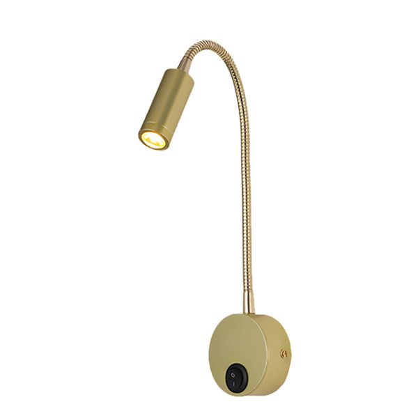 LED 3W Warm White 3000K Gooseneck Wall Lamp AC85-265V Wiring Type Bedside