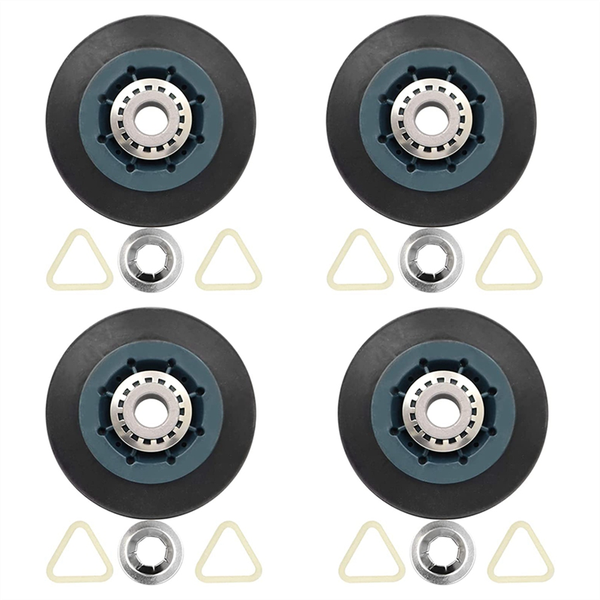 4 Pack W10314173 Dryer Drum Roller Replacement Compatible with Universal