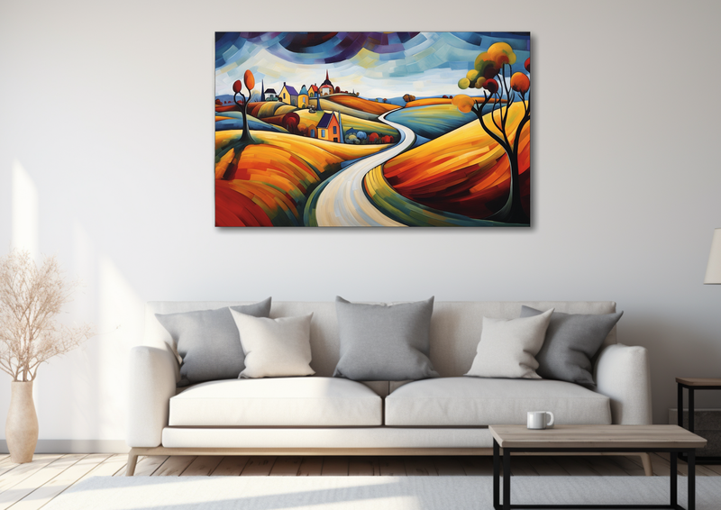 Canvas Wall Art - Countryside Road Abstract - MT0339
