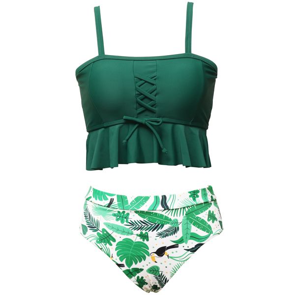 Iconix Floral Gorgeous Green Bikini