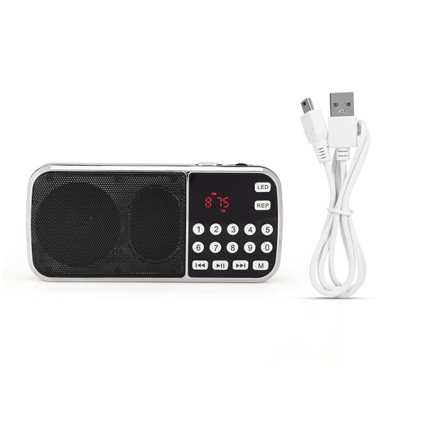 Portable Digital Audio Music Player Speaker LED Flashlight