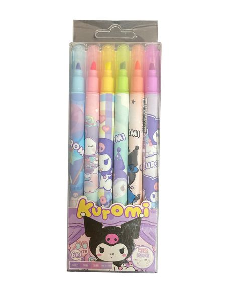 Pack Of 6 Assorted Colours (Kuromi image