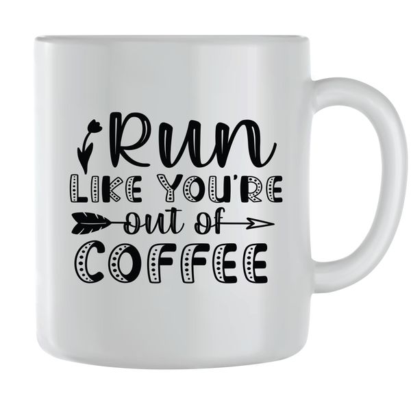 Run Coffee Mugs for Men Women Trendy Graphic Sayings Design Cups Present118