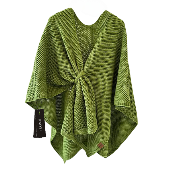IPSTYLE Cloak Sweater Autumn Winter Comfortable Casual Loose Knitwear Cloak