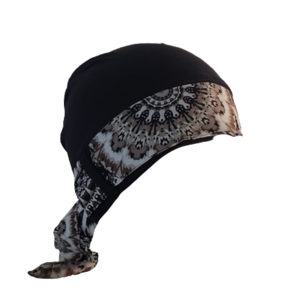 Carey Cheo Cap with Ribbon Brown