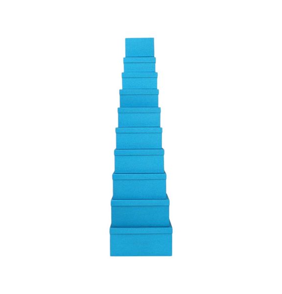 Glitter Gift Boxes - Blue - Set of 10